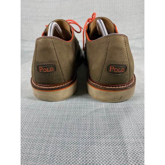 Polo Ralph Lauren Men\'s Wilber Oxford Shoe Men’s sz 12 12D Dark Green/Orange main image 5